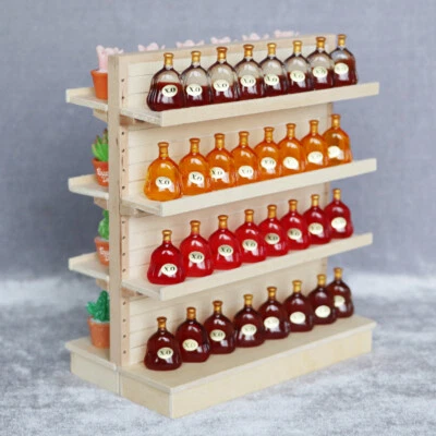 1x Wood Supermarket Shelf Dollhouse Miniature Accessories 1:12 DIY Wood Ornament - Image 1 of 4