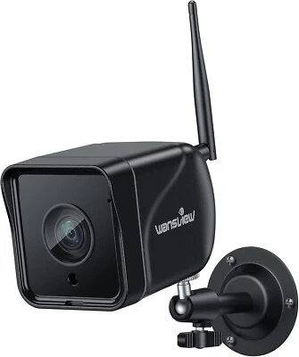 Outdoor Camera,1080P WiFi IP66 Waterproof Motion Detection Night Vision Black - Image 1 of 4