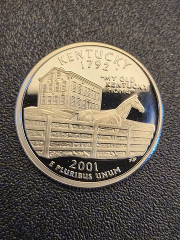 2001 S PROOF KENTUCKY STATE QUARTER - From CLAD Proof set - FREE SHIPPING Cover