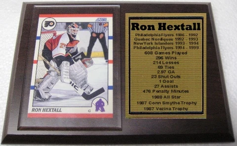 Philadelphia Flyers Ron Hextall Hockey Card Plaque Cover