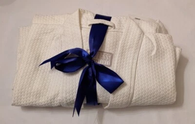 Bata de algodón ciprés blanco Foto 1 de 4