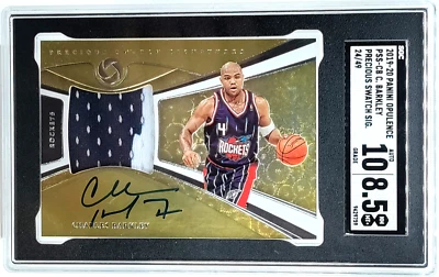 /49 Charles Barkley Auto Game Worn Used Patch SGC 8.5 2019-20 Opulence Autograph - Image 1 of 2