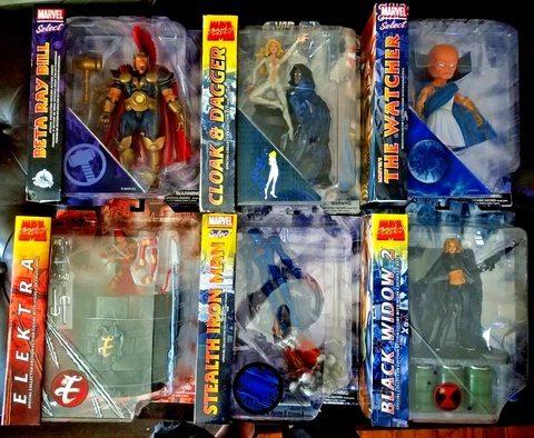 Marvel Select 6 Figure Lot Iron Man, Cloak & Dagger, Watcher, Beta Ray Bill,.etc Cover