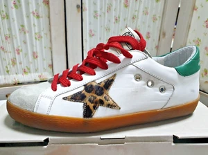 Golden goose EU 40 Men Superstar Sneakers White Animal Leather Star Authentic - Picture 1 of 12