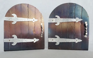 Par de sujetalibros de metal para puertas de castillo - Imagen 1 de 2