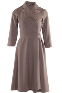 Beige wrap dress Size 0, 4 US Fashionable NEW High Quality - Picture 1 of 4