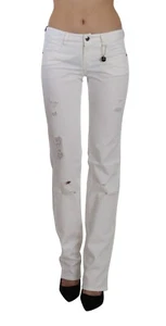 CoSTUME NATIONAL C'N'C Jeans Pants White Cotton Slim Fit Straight W26 RRP $280 - Picture 1 of 8