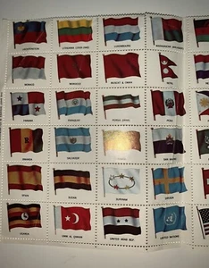 72 Flags Collector Stamps Gummed And Perforated, Liechtenstein To Zambia, Date?? - Picture 1 of 4