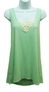 Hue Mist Green Medallion Lace Tank Top Sleepwear Women's Medium - Picture 1 of 3