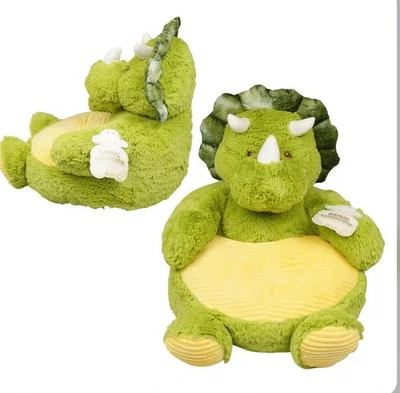 KellyToy Dinosaur Animal Plush Soft 18" Circular Child Chair. W/Corduroy Trim - Image 1 of 2