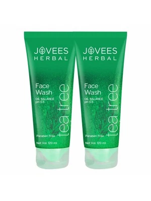 Jovees Herbal Tea Tree Face Wash For Oily Sensitive Skin 120ml Pack Of 2 - Image 1 of 4