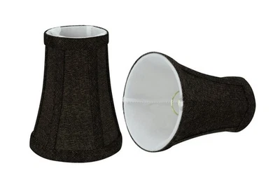 30248-2, Bell Clip-On Chandelier Lamp Shade, Two-Tone Black, 2-1/2" Top x 4" ... - Image 1 of 4