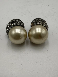 Vintage EISENBERG ORIGINAL STERLING Strass Kunstperlen Ohrringe - Bild 1 von 12