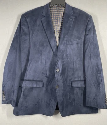 Chaqueta Blazer Lauren Ralph Lauren Para Hombre Azul Marino Terciopelo Preppy Informal Talla 46R Foto 1 de 4