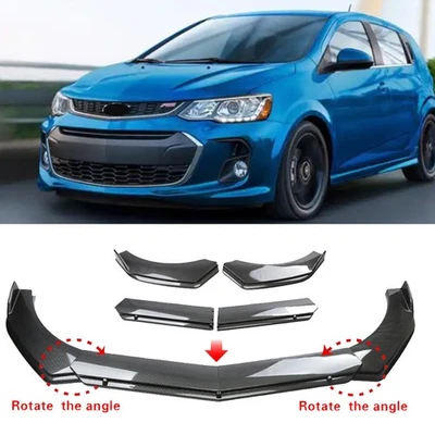Carbon Fiber Style Front Bumper Chin Lip Splitter Spoiler For Chevrolet Sonic Foto 1 de 4