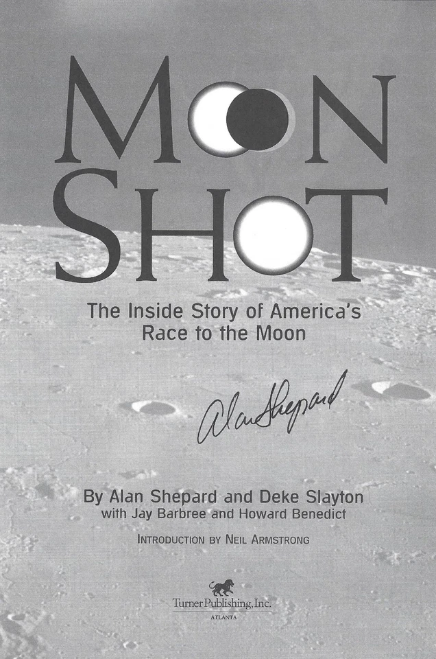 ALAN SHEPARD APOLLO 14 SIGNED BOOK PAGE NASA ASTRONAUT  UACC & AFTAL AUTOGRAPH - Image 1 of 1