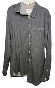 Tommy Bahama Jeans Island Crafted Men’s XL Shirt Gray Modern Fit Long Sleeve - Picture 1 of 7