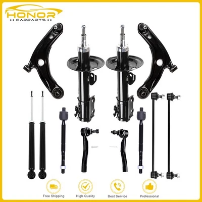 Front Rear Struts Shocks Control Arm Tie Rod Sway Bar For 2006-2015 Toyota Yaris - Imagem 1 de 4