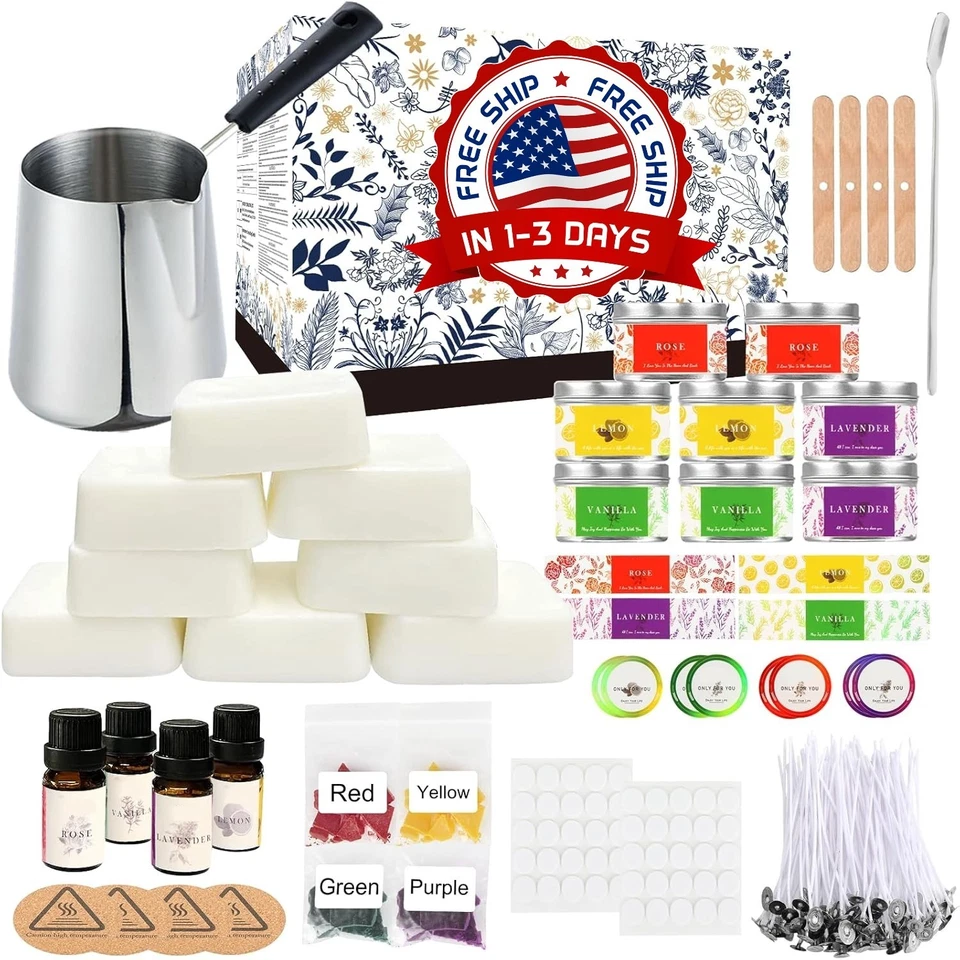 Completo Para Hacer Velas Con Fundidor De Cera Para Adultos Y Principiantes НОВЫЙ. - Изображение 1 из 4