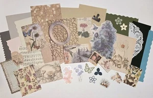 Scrapbook Pages Kit Ephemera Papers Images Stickers Frames Junk Journal Cards - Picture 1 of 11