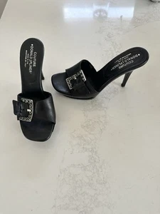 Vintage Couture Donald J Pliner Stiletto HEELS WITH BUCKLE size 9.5 - Picture 1 of 5