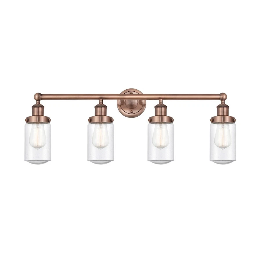 Luz de tocador de baño Innovations Dover 4Lt 34", cobre/seedy - 616-4W-AC-G314 Foto 1 de 1