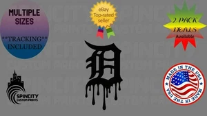 DETROIT Drip LOGO Vinilo Coche Ventana Calcomanía Deportes Grande Parachoques Adhesivo - Imagen 1 de 11