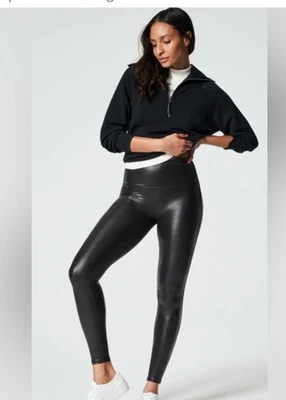 SPANX искусственной кожи черный леггинсы новый с Ярлыками размер S высокий - Изображение 1 из 4