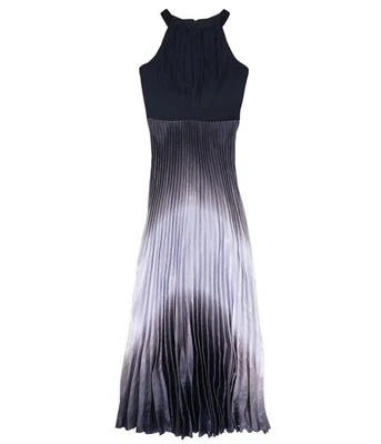 Betsy & Adam Womens Ombre Pleated Dress, Blue, Petite, 4P - Image 1 of 2