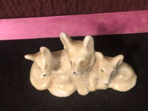 vintage porcelain figurine great Dane mom and pups dogs Japan rare find! f - Picture 1 of 10