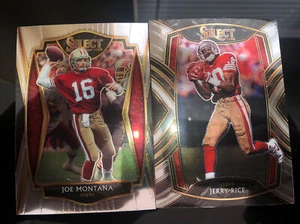 2020 SELECT NFL JOE MONTANA Premier JERRY RICE Club SAN FRANCISCO 49ERS HOF - Bild 1 von 2