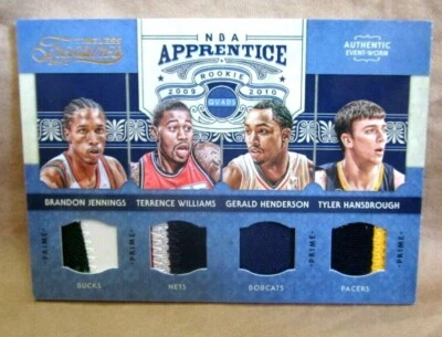Jennings/Williams/Henderson/Tyler Hansbrough 2010 Timeless Treasures 4Patch#/10  - Image 1 of 3