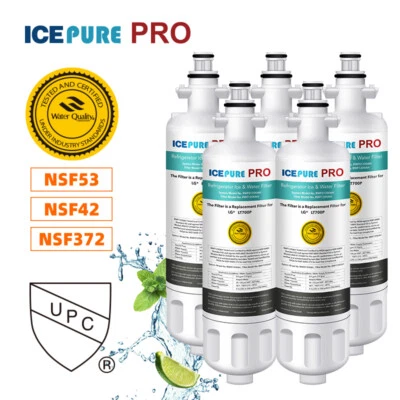 ICEPURE PRO RWF1200AH Refrigerator Water Filter Fit for LG LT700P 5PACK - Image 1 of 4