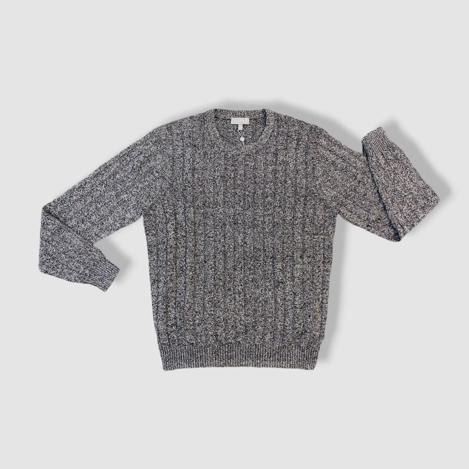 $295 Neiman Marcus Men's Gray Speckled Wool/Cashmere Crewneck Sweater Size XL - Image 1 of 1