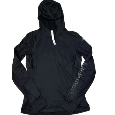 Lululemon Women’s Black Hoodie Size 10 NWT Fleece Reflective Logo Pockets RARE - Image 1 of 4