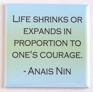 "Life Shrinks or Expands..." FRIDGE MAGNET inspirational quote - Picture 1 of 3