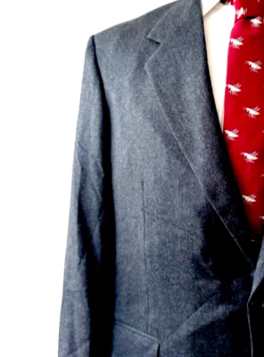 Tom James Royal Holland & Sherry Suit Jacket Coat 42R Wool-Cashmere Gray Vented Foto 1 de 4