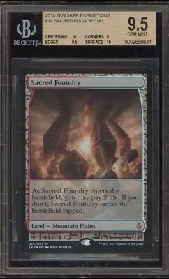 Magic the Gathering MTG Sacred Foundry Zendikar Expeditions Foil #14 BGS 9.5 - Image 1 of 2
