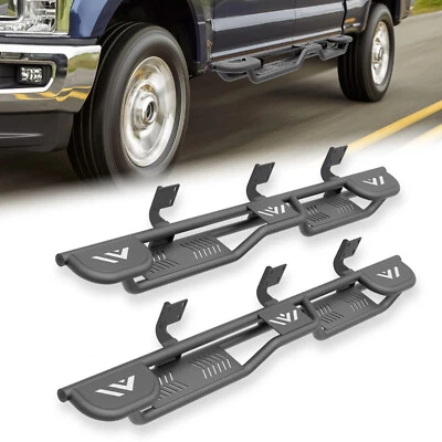Running Boards Three Raised Steps For 99-2016 Ford F250 F350 Super/Extended Cab - Image 1 of 4