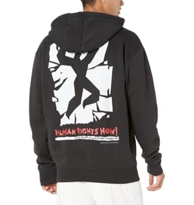 Felpa con cappuccio Reebok Human Rights Now grande nera H65683 - Foto 1 di 4
