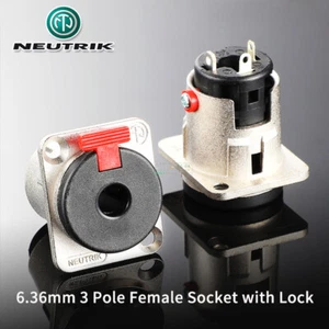 1 pz Neutrik 6,35 mm 3 pin connettore stereo mono NJ3FP6C presa audio donna - Foto 1 di 5