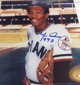 Foto autógrafa Leo Cárdenas Cleveland Indians 8x10 inscrita 1973 LOA - Imagen 1 de 3