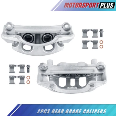 Pair Rear Brake Calipers w/ Bracket For 2011-2019 Chevy Silverado 2500 3500 HD - Image 1 of 4