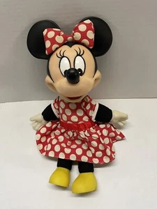 Vintage 14" Minnie Mouse Rubber Head & Shoes Soft Body Mouseketoys Disney - Picture 1 of 6