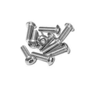 HobbyStar Vite a Testa di Bottone in Acciaio, M3X10, Nichel, 10PZ 3mm 3mm 10mm - Foto 1 di 1