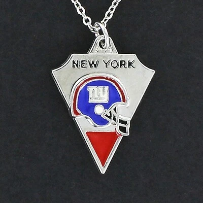Collar NEW YORK GIANTS - Dije de peltre en cadena Triángulo NFL Fútbol Fan Regalo Foto 1 de 3