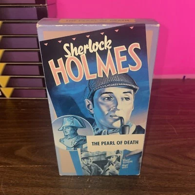 The Pearl Of Death VHS Movie VTG 1988 Sherlock Holmes Blockbuster Video Rental - Image 1 of 4