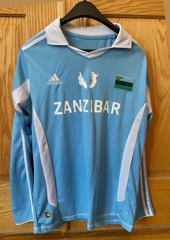 Zanzibar Jersey Mens XL Light Blue- Long Sleeve Adidas Climacool Football Cover