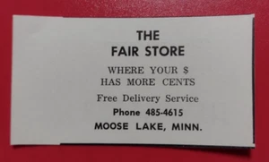 1962 The Fair Store Advertisement Moose Lake, Minnesota - Picture 1 of 1