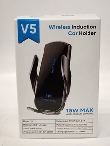 BRAND NEW: V5 WIRELESS INDUCTION CAR HOLDER - WIRELESS FAST CHARGER - Picture 1 of 6